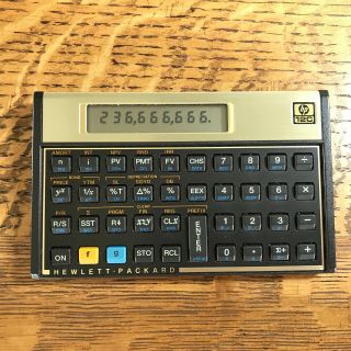 HP 12C Financial Programmable Calculator & Sleeve Case Vintage Hewlett Packard 3