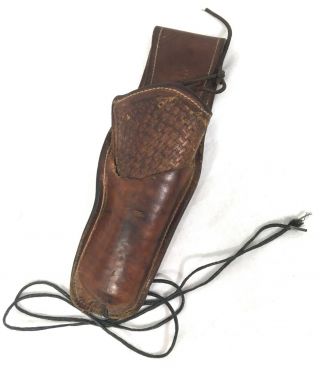Vintage Viking Mexico Brown Leather Hand Made Leather Gun Holster A6