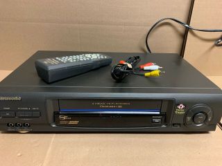 Panasonic Pv - 4620 Vhs Vcr Player Recorder With Remote & Cables