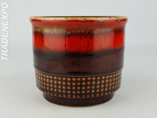 Vintage 1960s Scheurich Keramik Brown Planter Pot W.  German Pottery Fat Lava Era