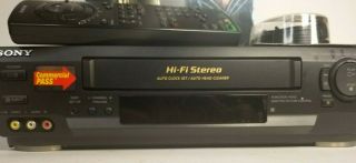 SONY SLV - N50 VCR VHS Video Player Recorder,  AV Cable,  REMOTE, 6
