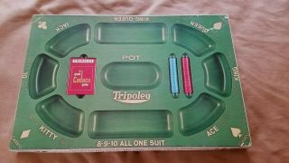 Vintage Tripoly Board Game By Cadaco - 1968 Edition - 100 Complete