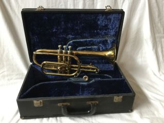 Vintage King Cleveland 602 Coronet Trumpet With Hard Case Serial Number 633112
