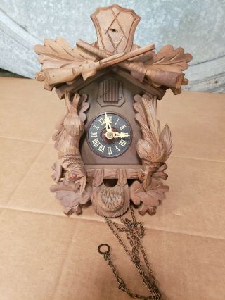 Small Vintage West German Black Forest Musical Regula Cuckoo Clock,  Greatparts