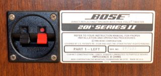 Vintage Pair 1984 BOSE 201 Series II Speakers (Wood Finish) Made in U.  S.  A. 8