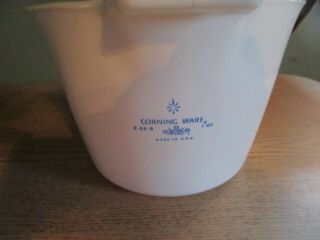 Vintage Corning Ware Blue Cornflower P - 55 - B 1 Qt / 4 cup Sauce Maker Measuring 2