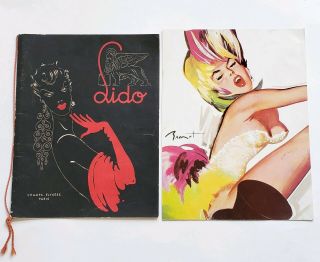 Lido Paris Gala Showgirl Cabaret Burlesque Show Program & Poster 1952 Vtg