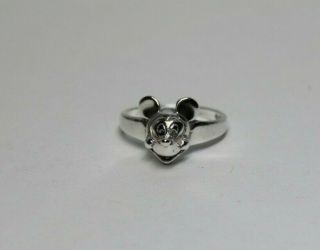 Vintage Disney Sterling Silver 925 Mickey Mouse Ring Signed