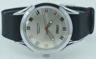 Vintage ORIS Silver Dial 17 Jewels FHF ST - 96 Hand winding Luxury Watch Nato Band 3