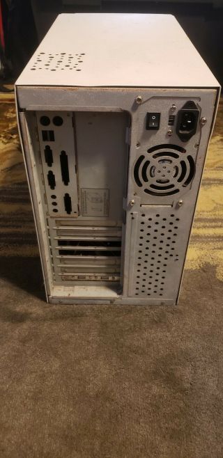 Vintage Beige Atx Computer Case Sleeper Build W/power Supply 7