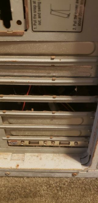 Vintage Beige Atx Computer Case Sleeper Build W/power Supply 8