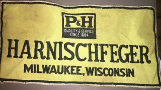 Vintage P&h Harnischfeger Crane Hoist Huge Patch