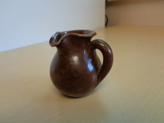 Vintage Wj Gordy Miniature Stoneware Pottery Pitcher