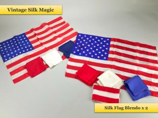 Vintage Magic Silk Flag Blendo Trick 1950s 48 Star