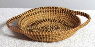 Vintage Charleston Gullah Sweetgrass Basket With Handles 8 - 3/4 "