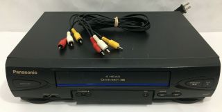 Panasonic Omnivision Pv - V4022 4 - Head Recorder Vhs Player Vcr No Remote