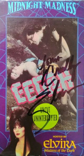 Elvira Horror Hostess Hand - Signed/autographed Eegah Vhs Cassette Vintage Movie