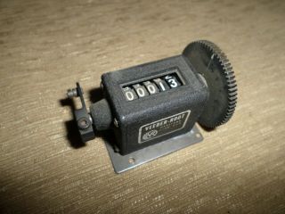 Vintage Veeder & Root 5 - Digit Mechanical Counter Smooth 3