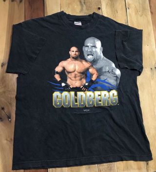 Vintage 1998 Goldberg Wcw Wrestling T - Shirt Size Xl Xlarge Wwf Black