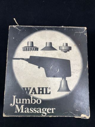 Vintage Wahl Jumbo Electric Vibrator Model 4150 W/ Box & Attachment Heads