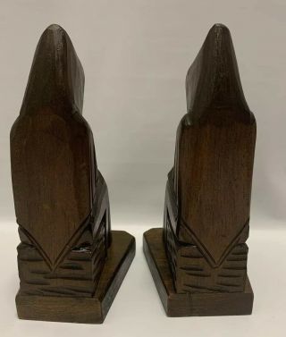 Vintage Wood Monk Bookends Priest Friar Jesuit Bible Rosary Beads Mexico 8 