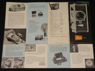9 x Assorted Vintage Leica Camera Manuals & Info Booklets in English & French 4