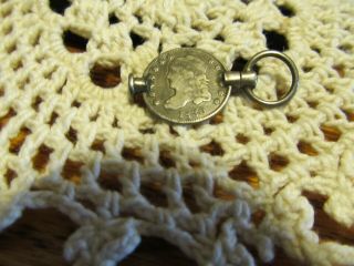 VINTAGE WATCH FOB MADE FROM A VERY VERY OLD U.  S.  COIN 2
