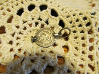 VINTAGE WATCH FOB MADE FROM A VERY VERY OLD U.  S.  COIN 3