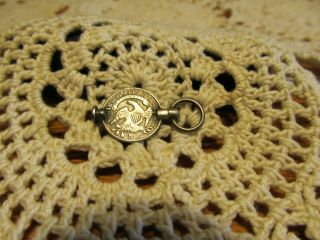 VINTAGE WATCH FOB MADE FROM A VERY VERY OLD U.  S.  COIN 4