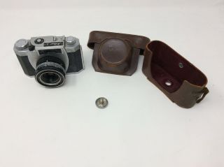 Vintage Kalimar A 35 Mm Camera W/ 45 Mm Lens & Leather Case