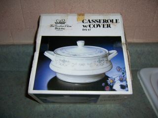 Vintage Wade Diane Fine Porcelain China Japan Covered Casserole Dish