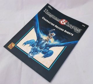 Dungeons & Dragons Character Record Sheets Ddref1 Tsr 9308 Accessory Vtg