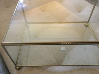 Vintage Glass Display Silver Leaded Glass Bun Feet Display Case Shadow Box