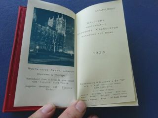 1936 Photographic Exposure Calculator Handbook ansd Diary 4