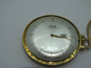 Vintage Swiss made Oris pocket watch gold plated and 4
