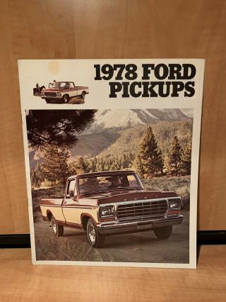 Vintage 1978 Ford Pickups Sales Brochure Advertising