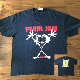 True Vintage 90s Pearl Jam “alive” Xl T - Shirt Stickman Nirvana 1990s Concert Tee