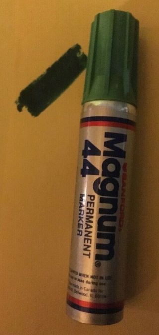 Vintage Sanford Magnum Marker Color Green Sharp Smell