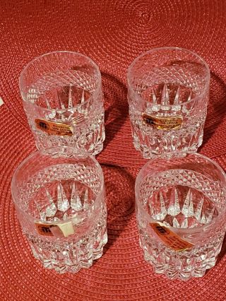Vintage BLEIKRISTALL Vintage Lead Crystal Rocks Glasses (4) 3