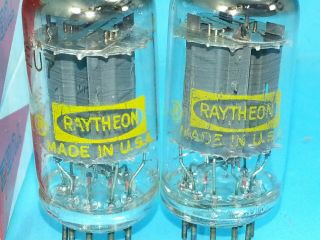 RAYTHEON 6EU7 VACUUM TUBE O GTR MATCH PAIR WARM ULTRA LOW NOISE SWEET 2 2