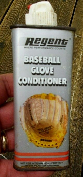 Vintage Regent Baseball Glove Conditioner 4 Ounce Oil Can