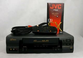Philips Sv2000 Sva106at22 Hi - Fi 4 Head Vhs/vcr Player Vhs Recorder With Remote