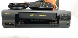 Philips SV2000 SVA106AT22 HI - FI 4 Head VHS/VCR Player VHS Recorder With Remote 2