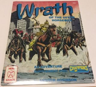 Wrath Of The Seven Horsemen Adventure Supplement For Champions Vintage