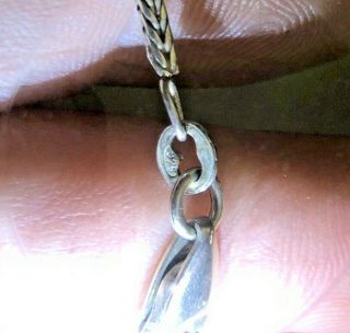 Vtg Sterling Silver Brass Necklace many Semi Precious Stone Heavy Chain Amethyst 5