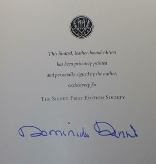 FRANKLIN LIBRARY SIGNED 1st EDITION A SEASON IN PURGATORY by DOMINICK DUNNE 2
