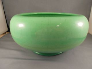 Vintage Tiffin Green Slag Glass Cupped Bowl 8 1/4 "