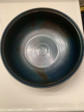 Vintage Iron Mountain Pottery Blue Ridge Large Serving Bowl 9.  5” X 3.  5”
