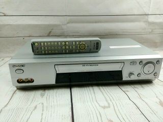 Sony Vcr Vhs Video Cassette Player Recorder Hi - Fi 4 Head Slv - N88 With Remote
