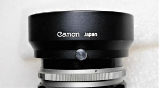 CANON rangefinder lens hood W - 50 - A for 50mm/f1.  4 lens.  Hard to find clamp on 2